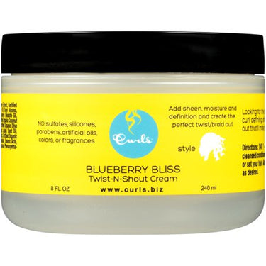 Curls Blueberry Bliss Twist-N-Shout Cream – 8 fl oz / 240ml - ANNS BEAUTY SUPPLY